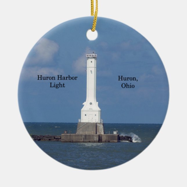 Huron Harbour Light ornament (Front)