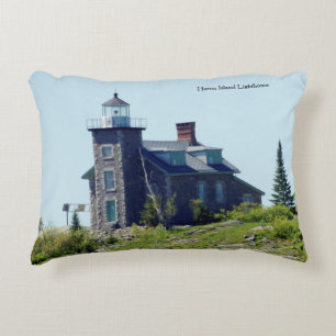 Huron Island Lighthouse doublesided accent pillow