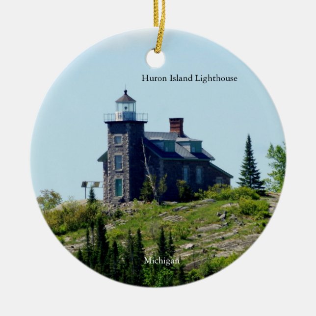 Huron Island Lighthouse ornament (Front)