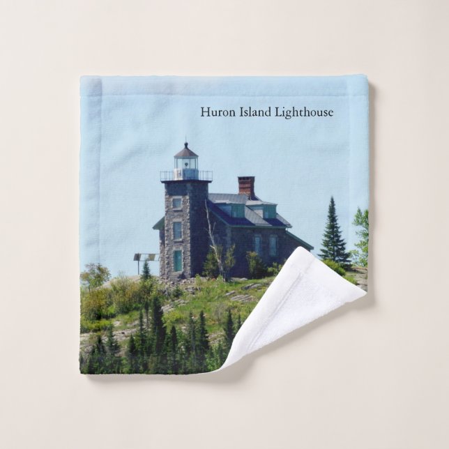 Huron Island Lighthouse towel set (Wash Cloth)