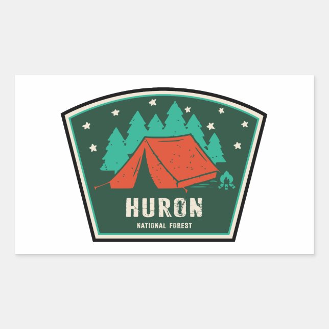 Huron National Forest Camping Rectangular Sticker (Front)