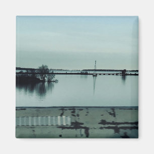 Huron River Blues Photography by Willowcatdesigns Magnet