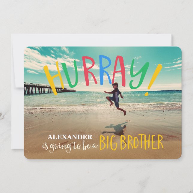 Hurray! | Big Brother Photo Pregnancy Announcement (Front)