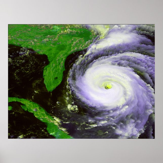 Hurrican Fran Off Florida - 1996 Satellite Image Poster (Front)