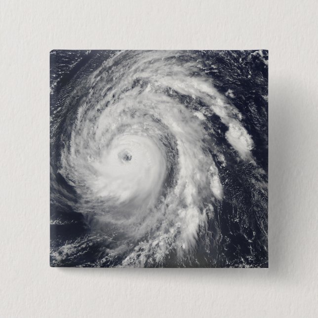 Hurricane Bill in the Atlantic Ocean 15 Cm Square Badge (Front)