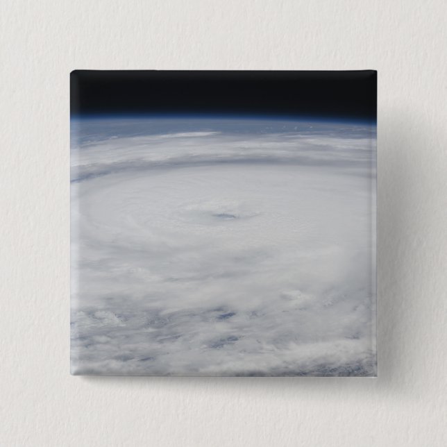 Hurricane Bill in the Atlantic Ocean 2 15 Cm Square Badge (Front)