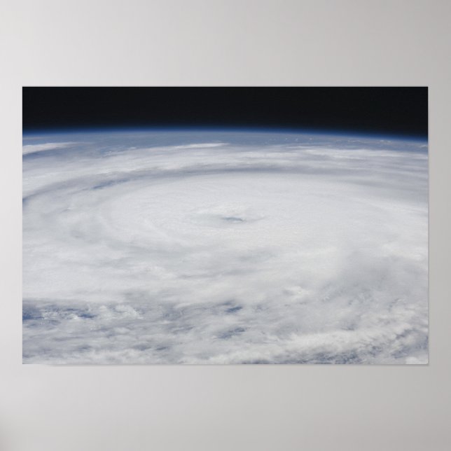 Hurricane Bill in the Atlantic Ocean Poster (Front)