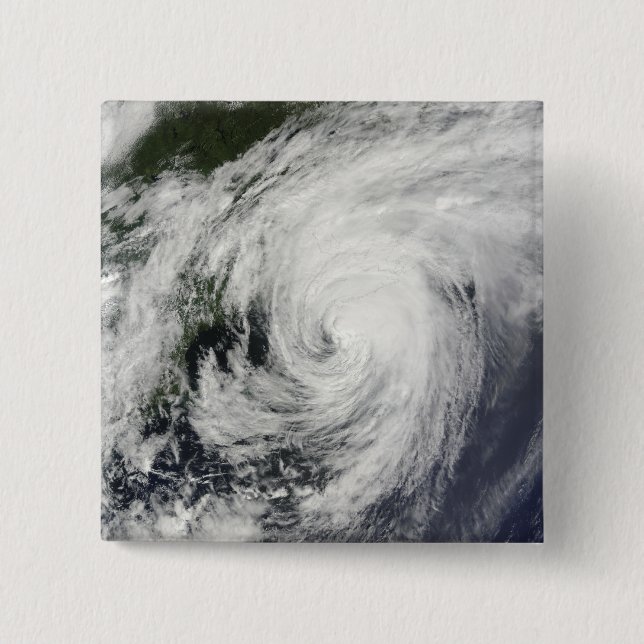 Hurricane Bill over Nova Scotia 15 Cm Square Badge (Front)