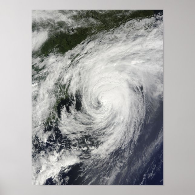 Hurricane Bill over Nova Scotia Poster (Front)