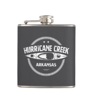 Hurricane Creek Arkansas Kayaking Hip Flask