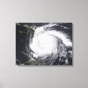 Hurricane Dean in the Atlantic and Carribbean Canvas Print