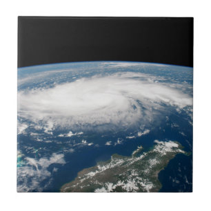 Hurricane Dorian Over The Atlantic Ocean. Tile