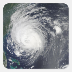 Hurricane Earl grazing the North Carolina coast Square Sticker
