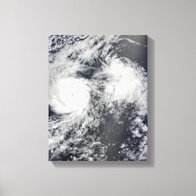 Hurricane Felicia and Storm Enrique east of Haw Canvas Print (Front)