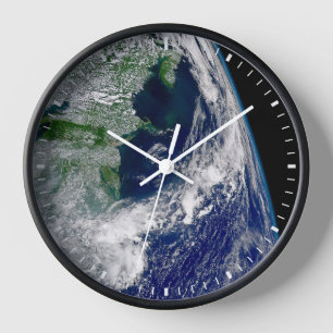 Hurricane Frances On A Partial Earth. Clock