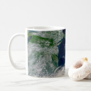 Hurricane Frances On A Partial Earth. Coffee Mug