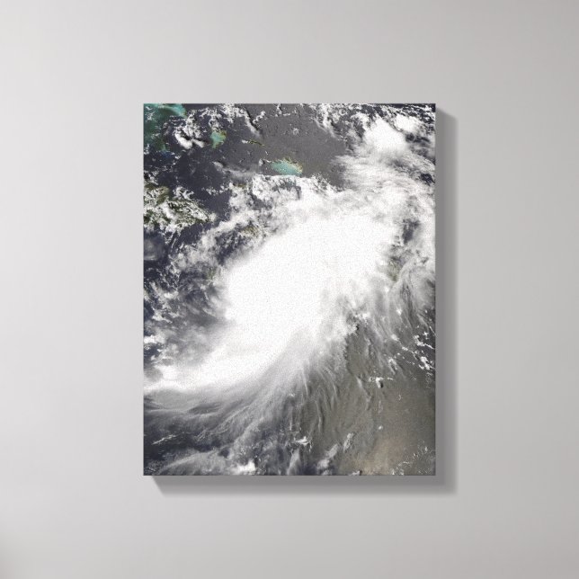 Hurricane Gustav over Hispaniola Canvas Print (Front)