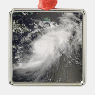 Hurricane Gustav over Hispaniola Metal Tree Decoration