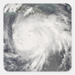 Hurricane Gustav over Jamaica Square Sticker