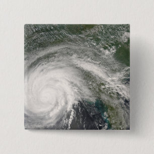 Hurricane Gustav over Louisiana 15 Cm Square Badge