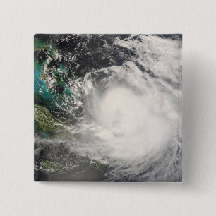 Hurricane Hanna over the Bahamas 15 Cm Square Badge