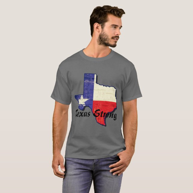Hurricane Harvey Texas Strong T-Shirt (Front Full)
