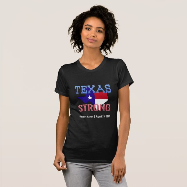 Hurricane Harvey Texas Strong T-Shirt (Front Full)