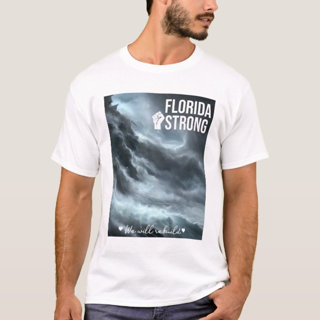Hurricane Ian Florida Strong We Will Rebuild T-Shirt (Front)