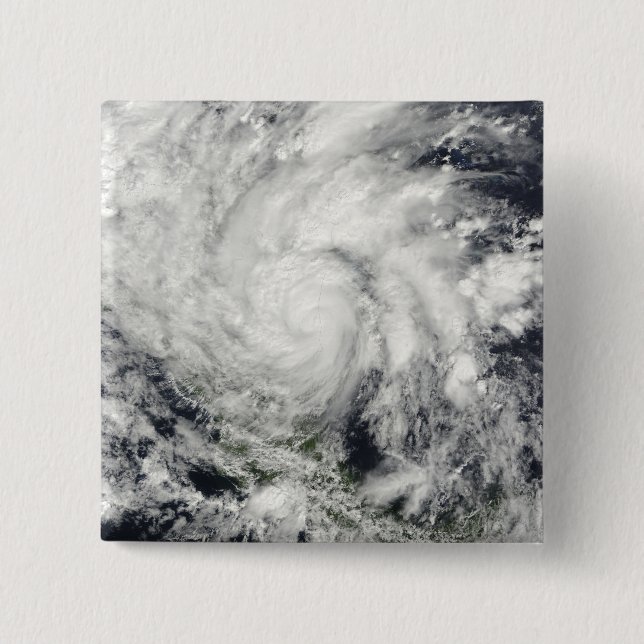Hurricane Ida over Nicaragua 15 Cm Square Badge (Front)