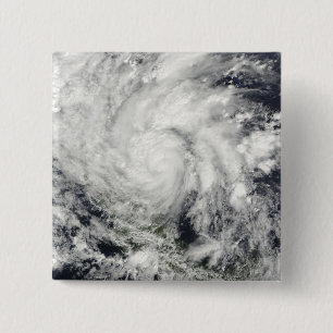 Hurricane Ida over Nicaragua 15 Cm Square Badge