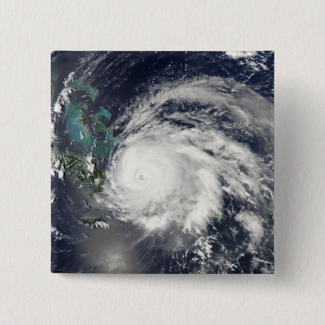 Hurricane Ike over Cuba, Hispaniola 15 Cm Square Badge (Front)