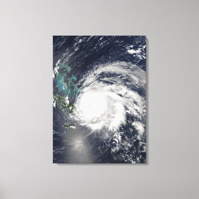 Hurricane Ike over Cuba, Hispaniola Canvas Print (Front)
