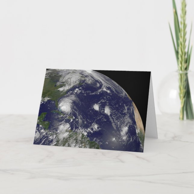 Hurricane Irene Moving Through The Bahamas. Card (Front)