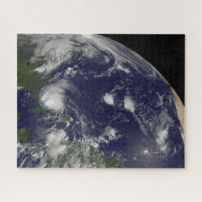 Hurricane Irene Moving Through The Bahamas. Jigsaw Puzzle (Horizontal)