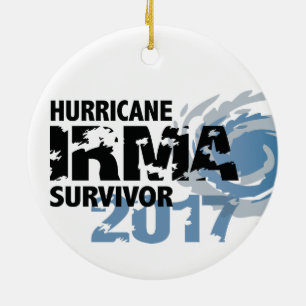 Hurricane Irma Survivor Florida 2017 Ceramic Tree Decoration