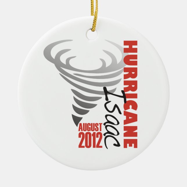 Hurricane Isaac Survivor Ceramic Tree Decoration (Front)