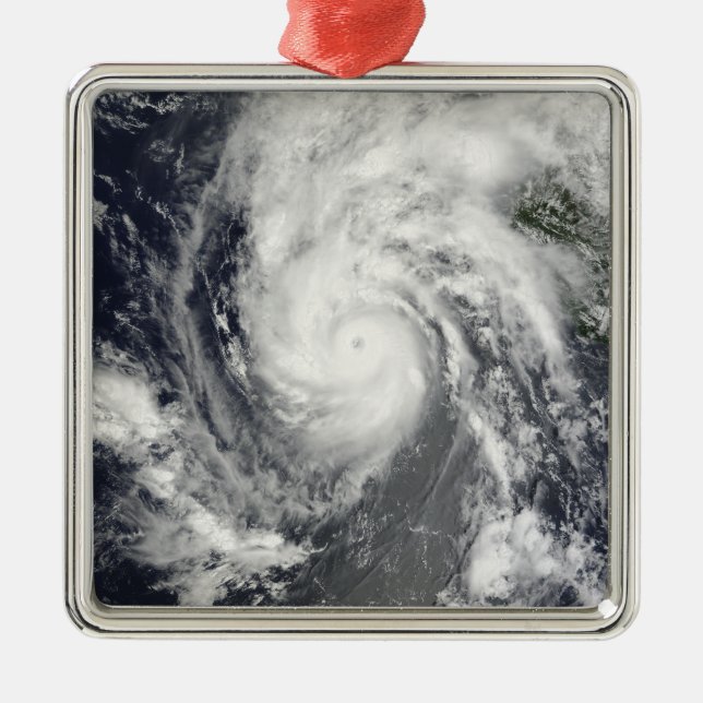 Hurricane Jimena approaching Baja California Metal Tree Decoration (Front)