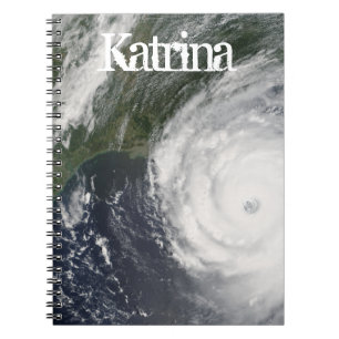 Hurricane Katrina Satellite Image, August 2005 Spiral Notebook