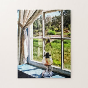 Hurricane Lamp in a Sunny Window Jigsaw Puzzle