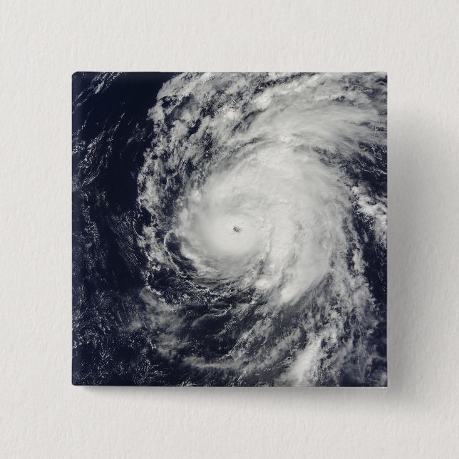 Hurricane Neki west of Hawaii 15 Cm Square Badge (Front)