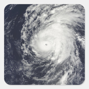 Hurricane Neki west of Hawaii Square Sticker