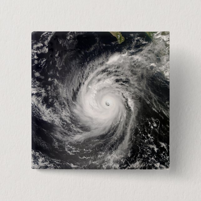 Hurricane Norbert off Mexico 15 Cm Square Badge (Front)