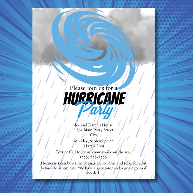 Hurricane Party Invitation (Creator Uploaded)