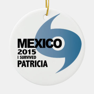 Hurricane Patricia Survivor Mexico 2015 Ceramic Tree Decoration