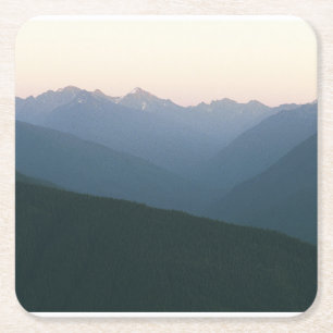 Hurricane Ridge Square Paper Coaster