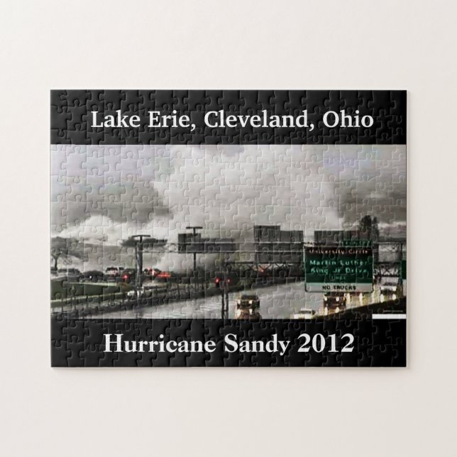 HURRICANE SANDY 2012 LAKE ERIE JIGSAW PUZZLE (Horizontal)