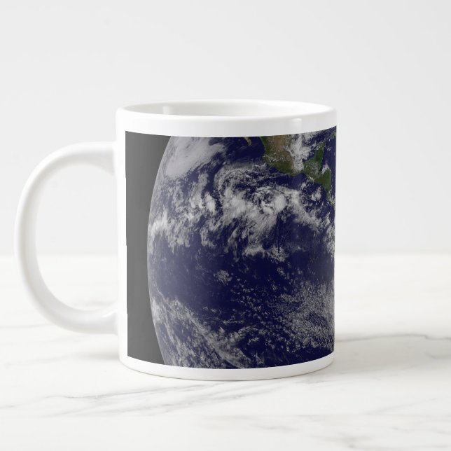 Hurricane Sandy Along The East Coast Of The Us. 2 Large Coffee Mug (Left)