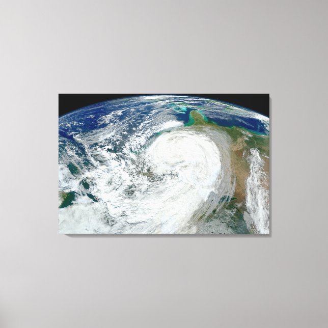 Hurricane Sandy Along The East Coast Of The Us. 3 Canvas Print (Front)