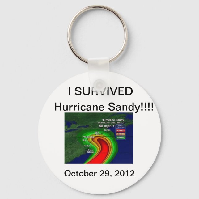 Hurricane Sandy Key Ring (Front)