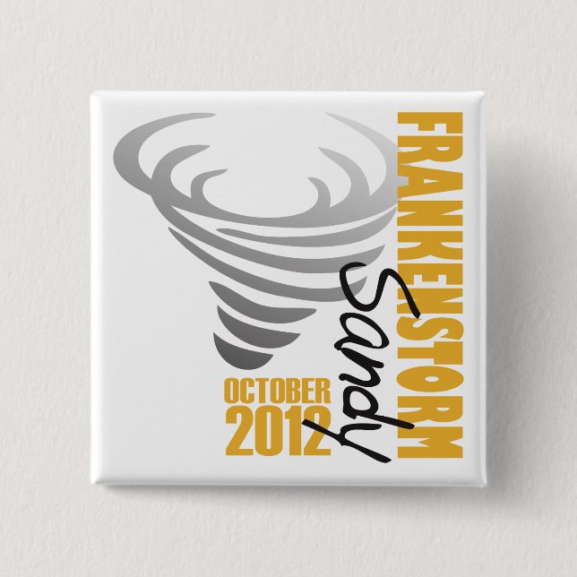 Hurricane Sandy Survivor 2012 15 Cm Square Badge (Front)